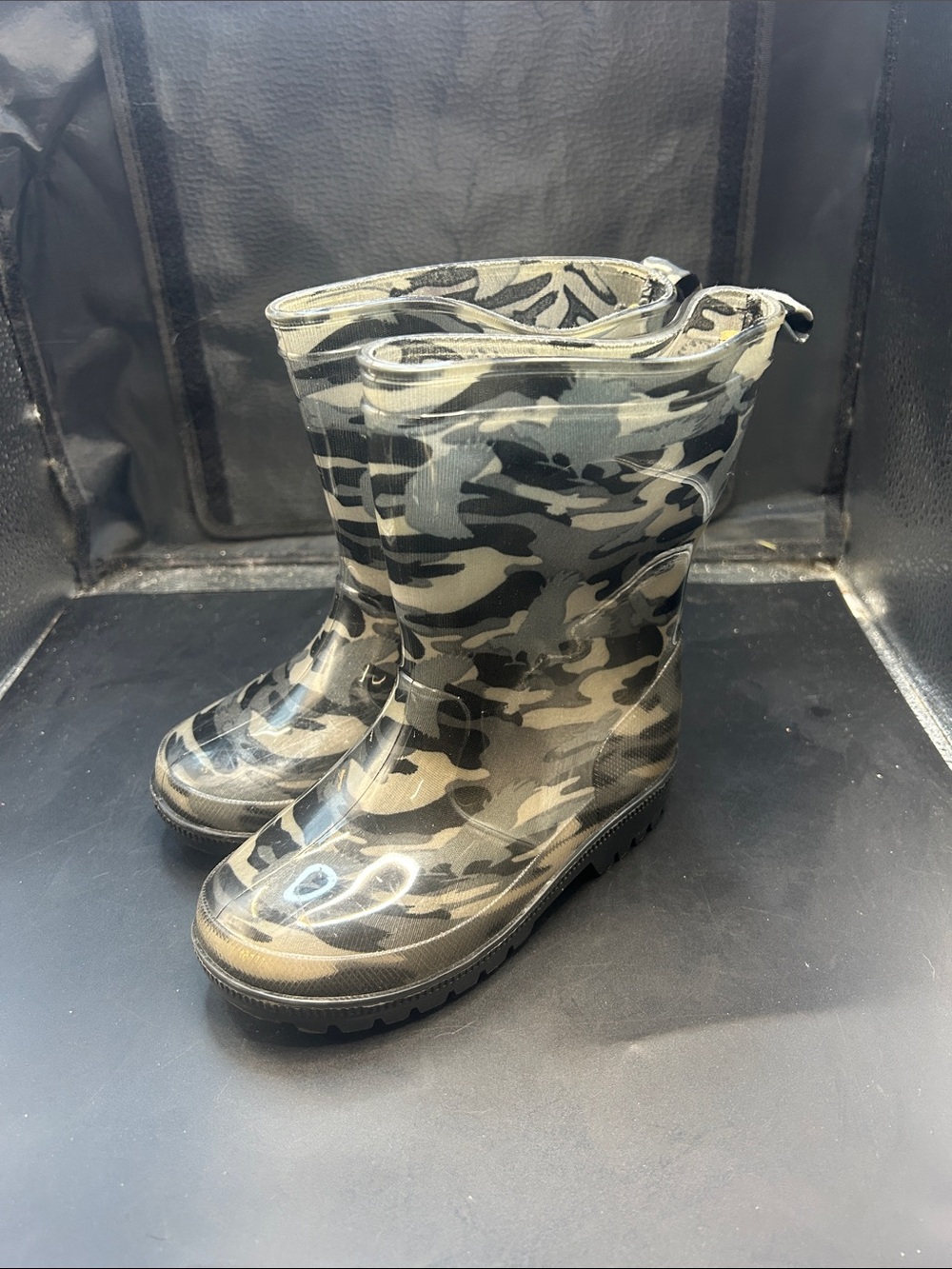 Kids Camouflage Rain Boots - Grey Camo